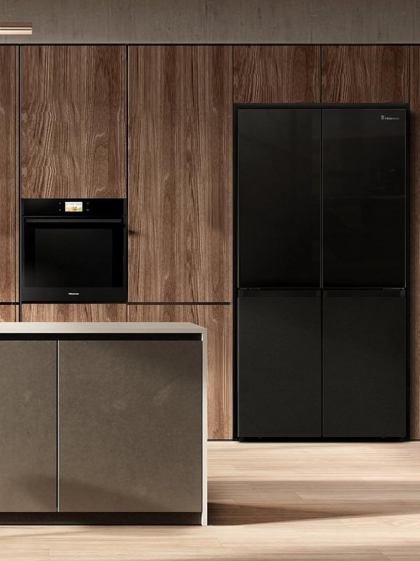 Hisense PureFlat Elite RQ5X560SFLEF Cross Door American Fridge Freezer - Black Glass and Stainless Steel - Image 7